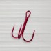 Гачки трійники Siweida Carbon Hooks Red, 30шт/уп, № 1/0